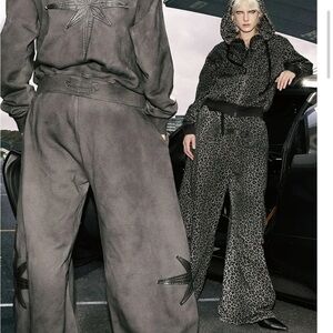 BADBLOOD Cosmo Patch 2 Way Curved Jogger Trousers - Black Leopard 🐆